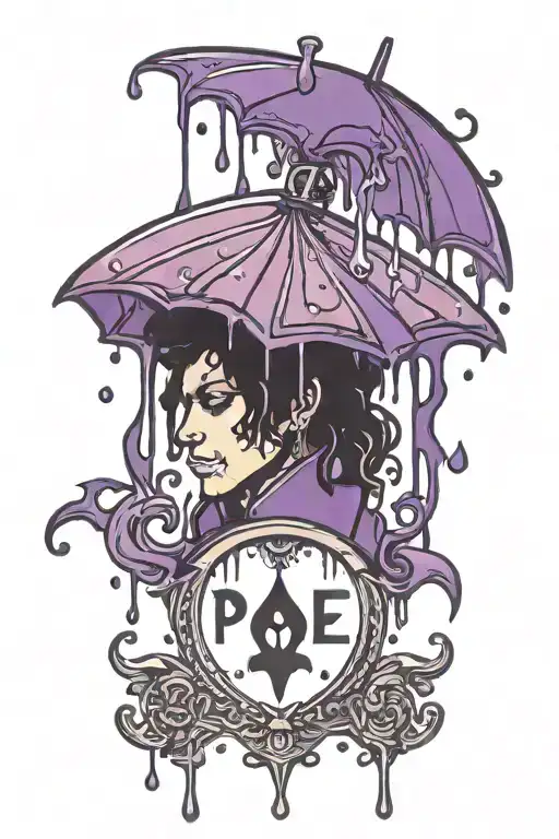Prince Love Symbol Dripping Purple Rain