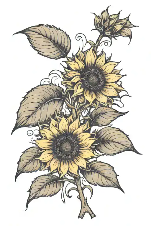 Sunflower Stem Grandma Writen