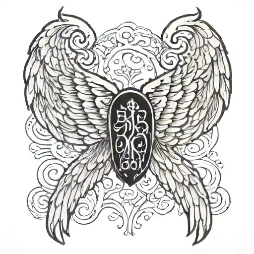 Angel Wing With Dates 1948-2011