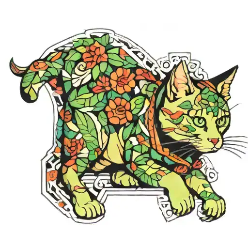 Cat Geometricshapes Hoodie Poisonivy