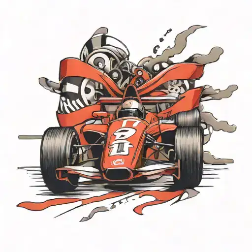 Formula 1 Car Speeding