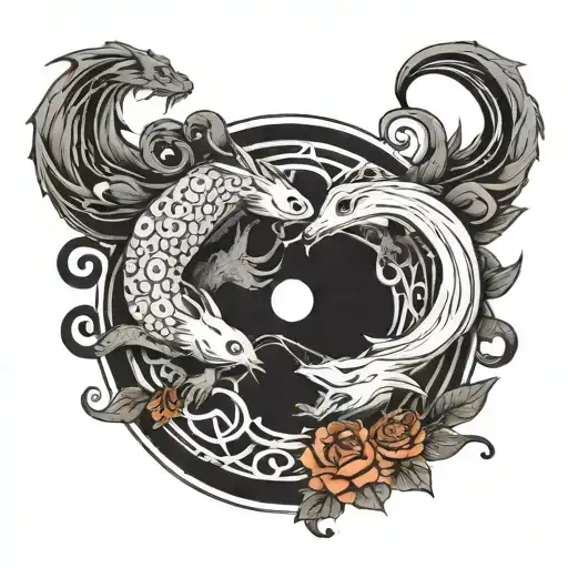 Ying Yang Rats Black And White