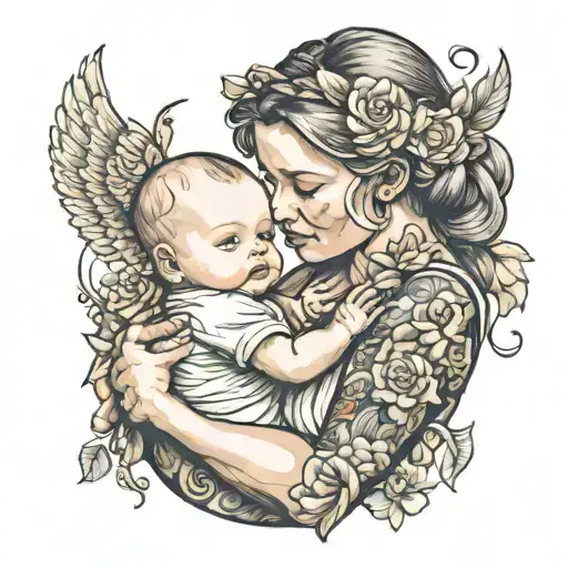 Mothers Love Baby Boy Holding