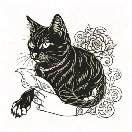 Person Holding A Cat Sitting