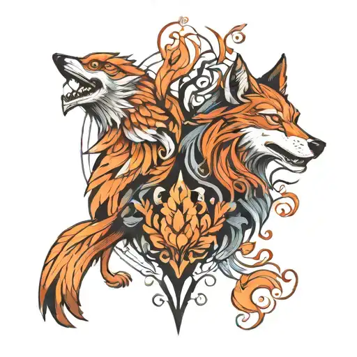 Wolf And Phoenix