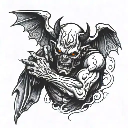 Demon Hugging A Cross