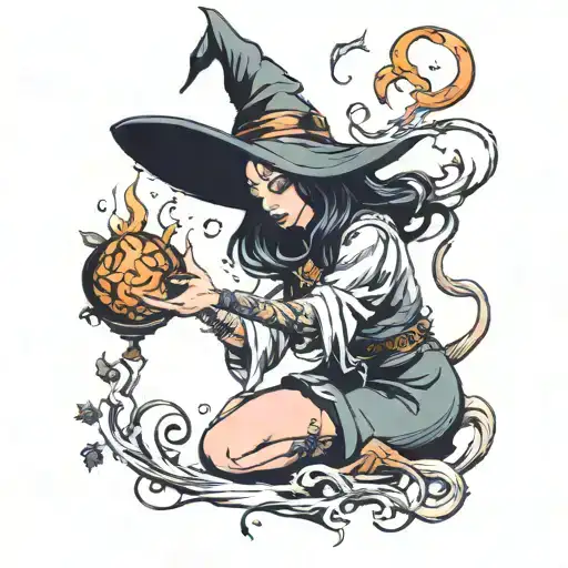 Witch Casting A Spell