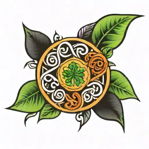 Traditional Irish Geometric Designed Like Pacific Islander