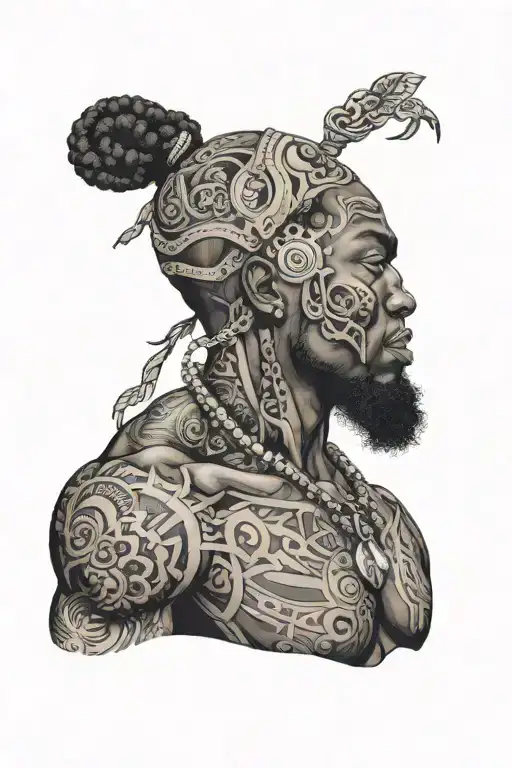 Black Man Motivated By His Ancestors Power Blessings