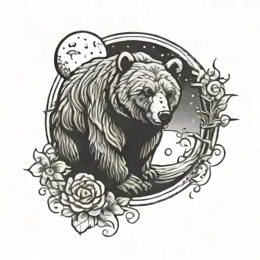 Bear And A Moon