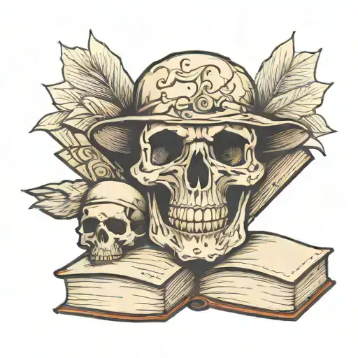 Skull And Books