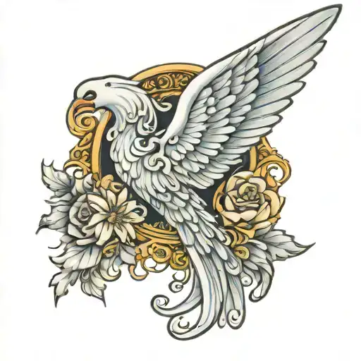 I Want A Tattoo That Is A P With An Angel Wing