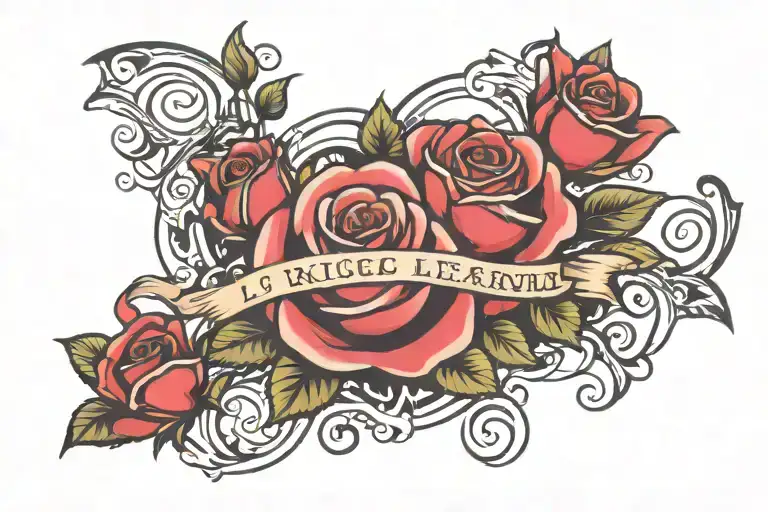 Roses Love Laugh Learn Symbol