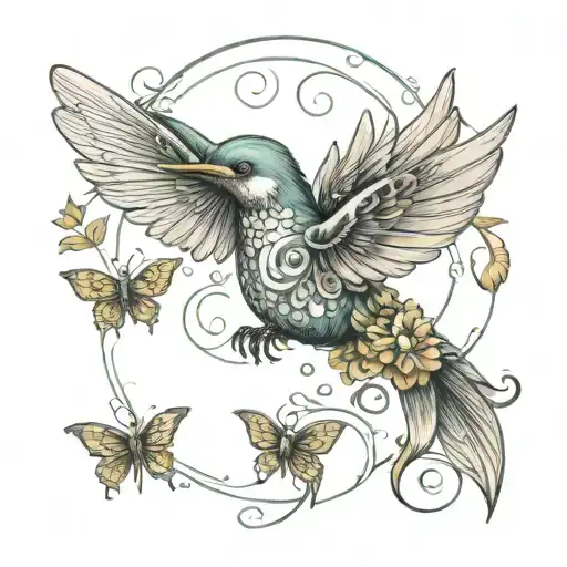 Hummingbird Butterfly Horse Fishing Birds Dragonflies Fairies Unicorn Family