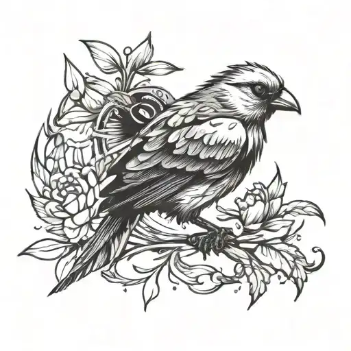 Bird With Damaged Feathes