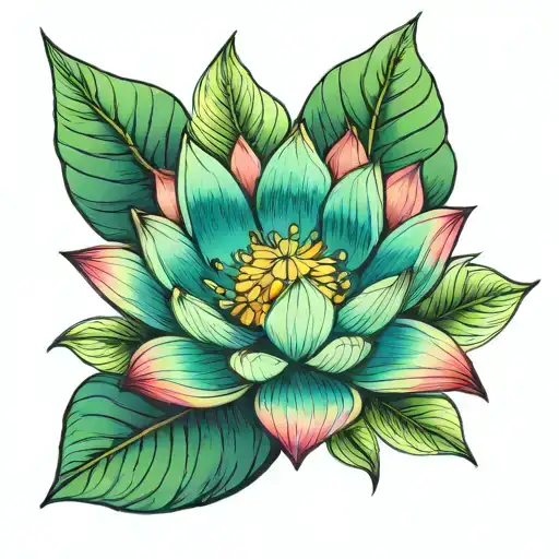 Tropical Lotus Flower