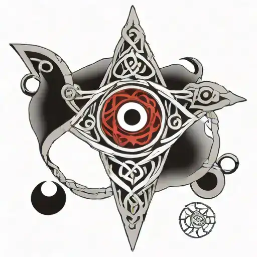 Celtic Symbol With Evil Eye Inside