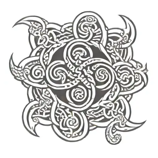 Nordic Knot With Sanskrit Mantra