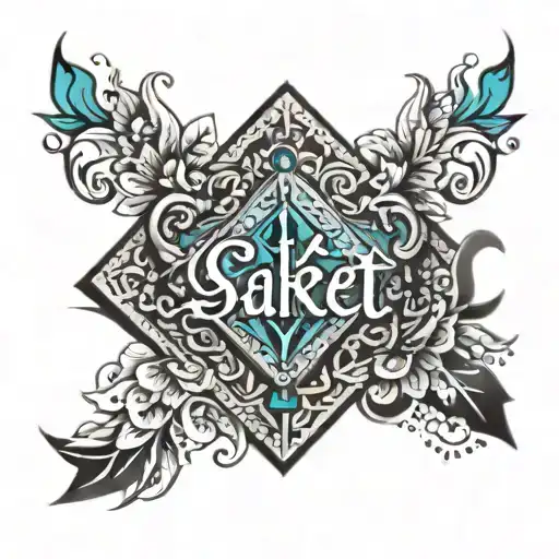 Name Saket Written On Diamond