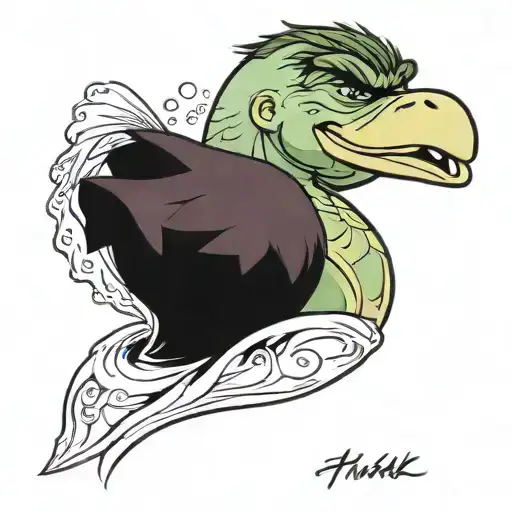 The Hulk's Head On Rubber Duck Cute