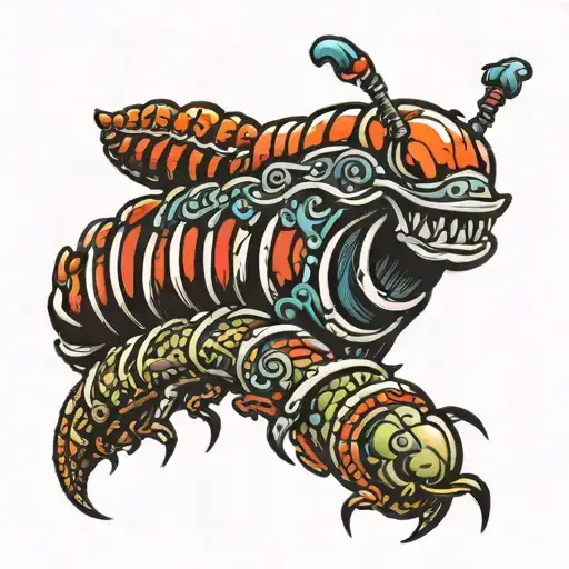 Centipede Whit A Black