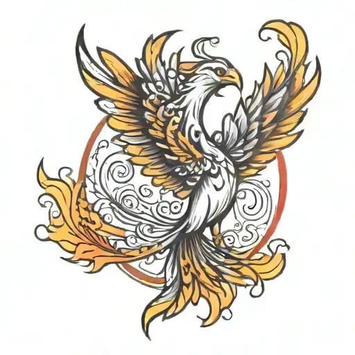 Phoenix Bird Flying