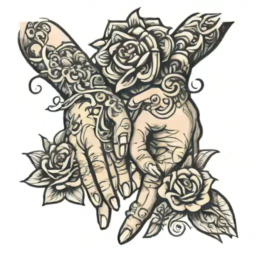 Mom And Son Holding Hands