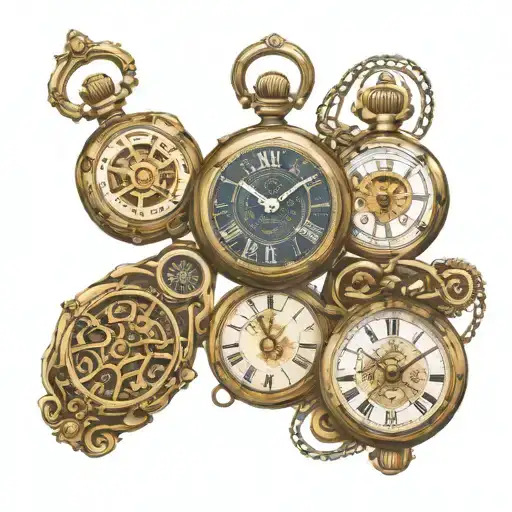 3 Pocket Watches Using Roman Numerials