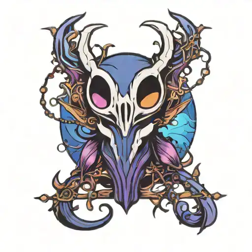 Hollow Knight Black Purple Blue