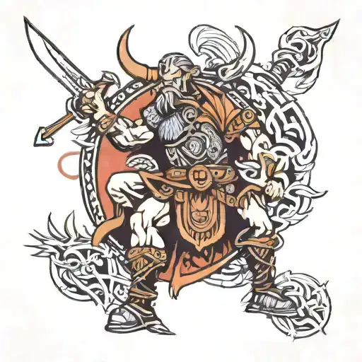 Viking Warrior Surrounded