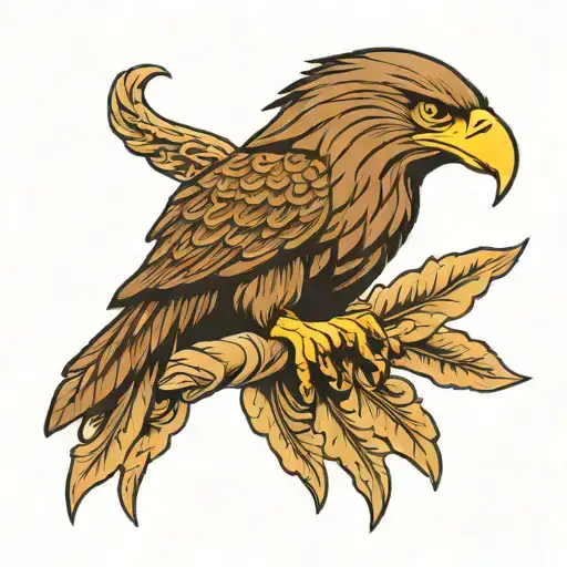 Eagle And Hands