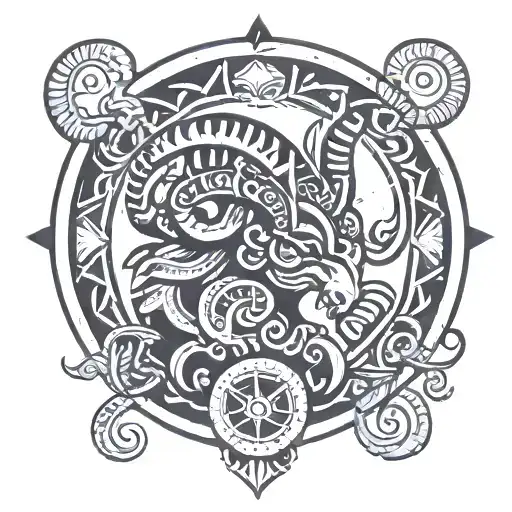 Aztec Capricorn Zodiac Sign