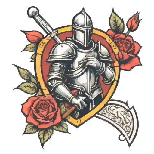 Knight Holding A Rose