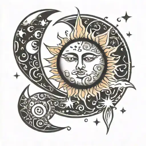 Semi Colon Sun And Moon