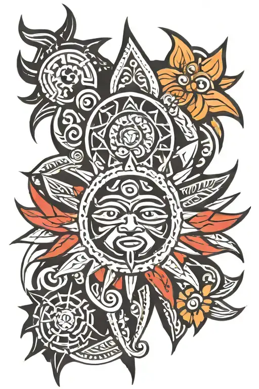 Filipino Sun Tribal Simple