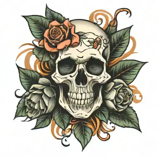 Skull And Roses Mixed