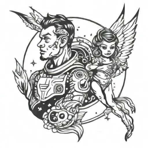 Husband Daughter Space