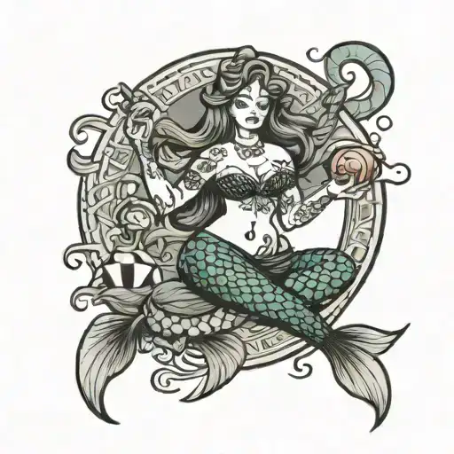 Warsaw Mermaid Holding Money Bag