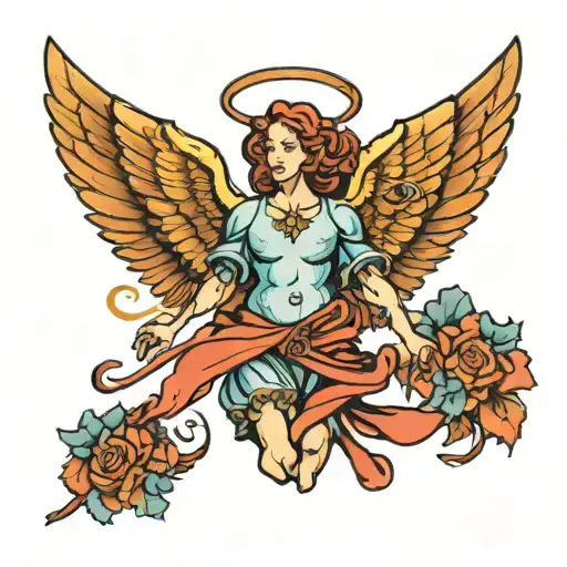 Animated Angel Carrying A Munfo
