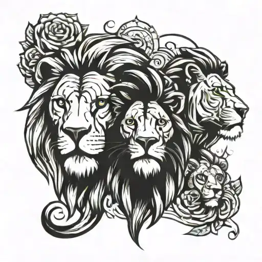 Lion Face Time Piece Family Breathe