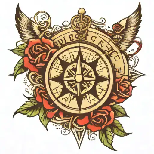 Compass With Love Honor Respect And Family