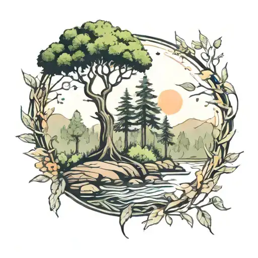 Tree And Forest And Leaves