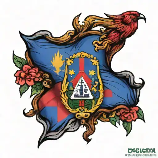 Haiti And Portugal Flag Together