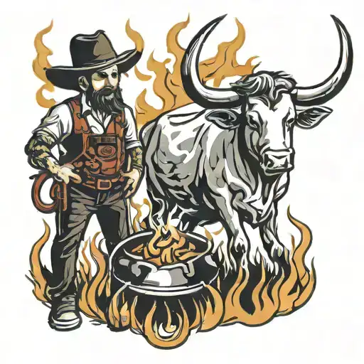 Barbecue Longhorns Apple Fire