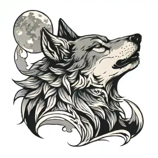 Wolf Howling At The Moon