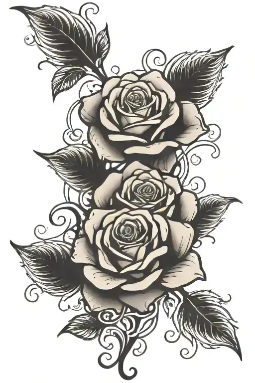 Rose Stem Cursive Writing God Ahead