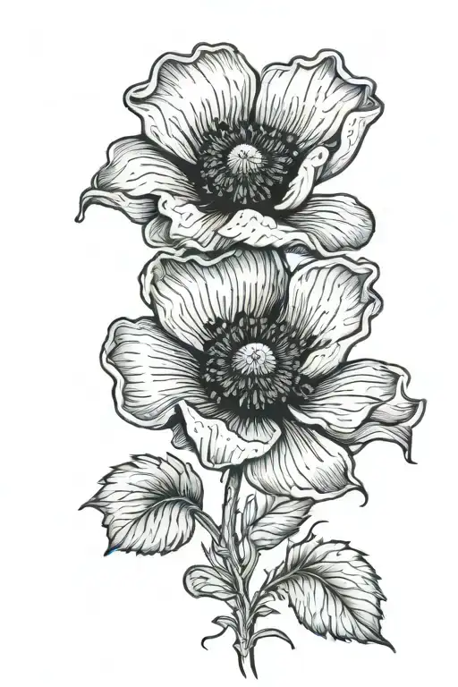 Poppy Flower For August 4Th Birthday