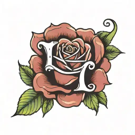 Rose With The Letter P