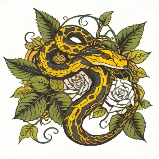 Snake And Vines Wrapping