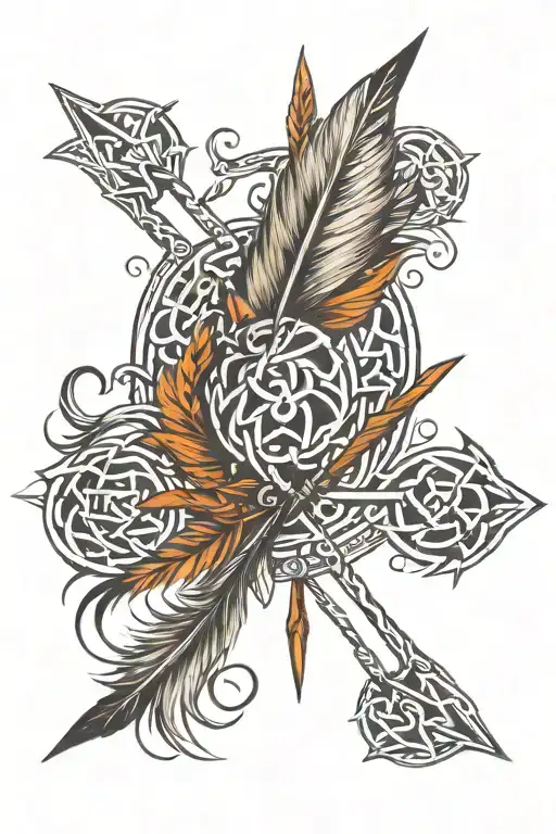 Feather Arrow Celtic Tribal